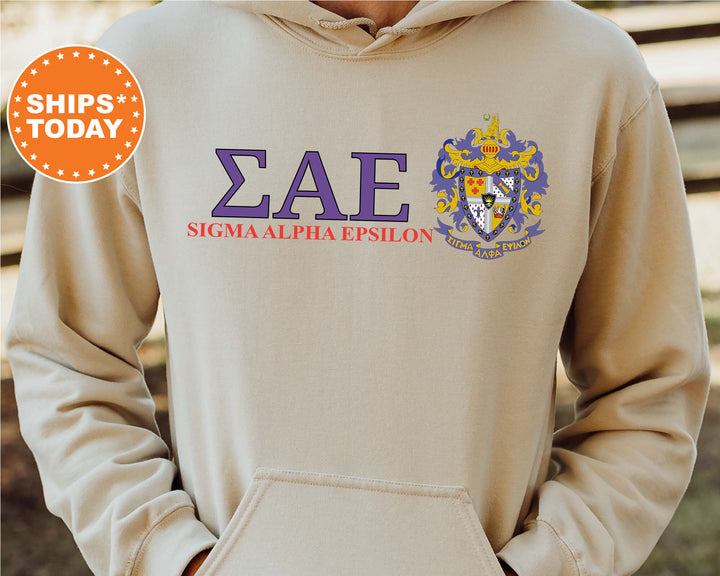 Sigma Alpha Epsilon Timeless Symbol Fraternity Sweatshirt | SAE Fraternity Crest Sweatshirt | College Crewneck | Fraternity Gift