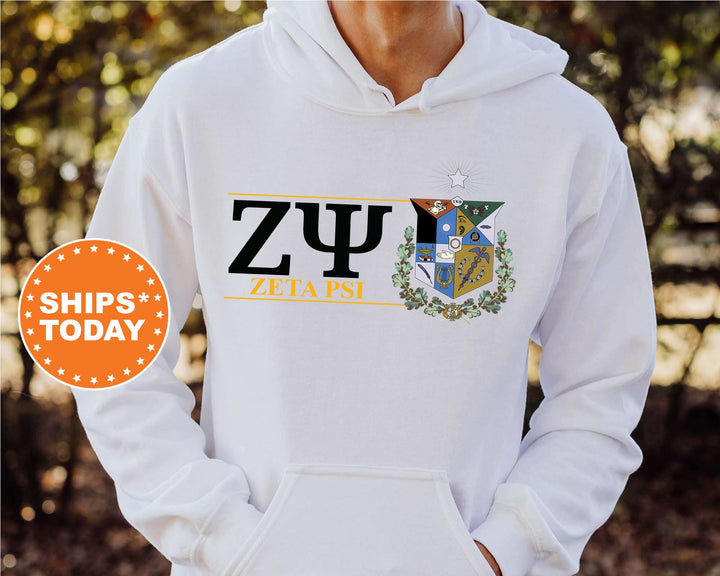 Zeta Psi Timeless Symbol Fraternity Sweatshirt | Zete Fraternity Crest Sweatshirt | College Crewneck | Fraternity Gift
