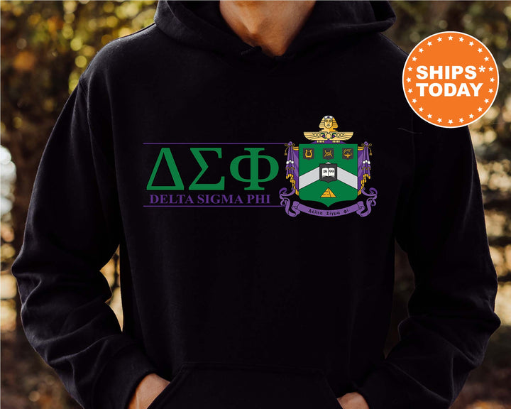 Delta Sigma Phi Timeless Symbol Fraternity Sweatshirt | Delta Sig Fraternity Crest Sweatshirt | College Crewneck | Fraternity Gift
