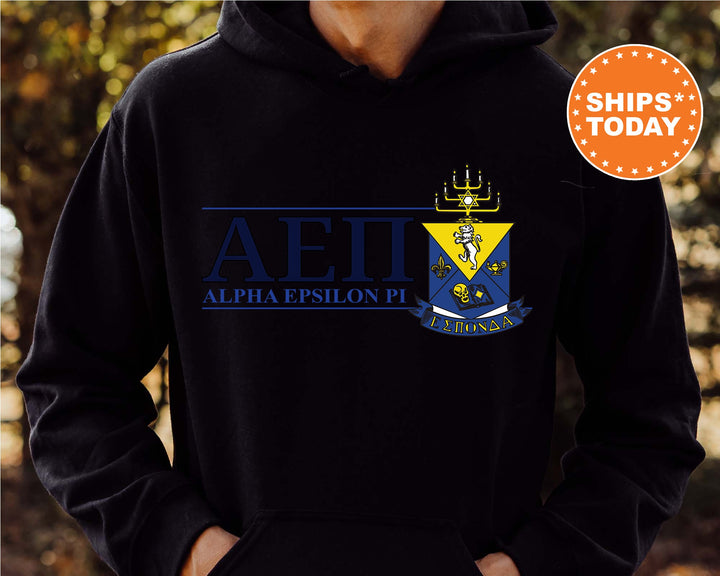 Alpha Epsilon Pi Timeless Symbol Fraternity Sweatshirt | AEPi Fraternity Crest Sweatshirt | College Crewneck | Fraternity Gift