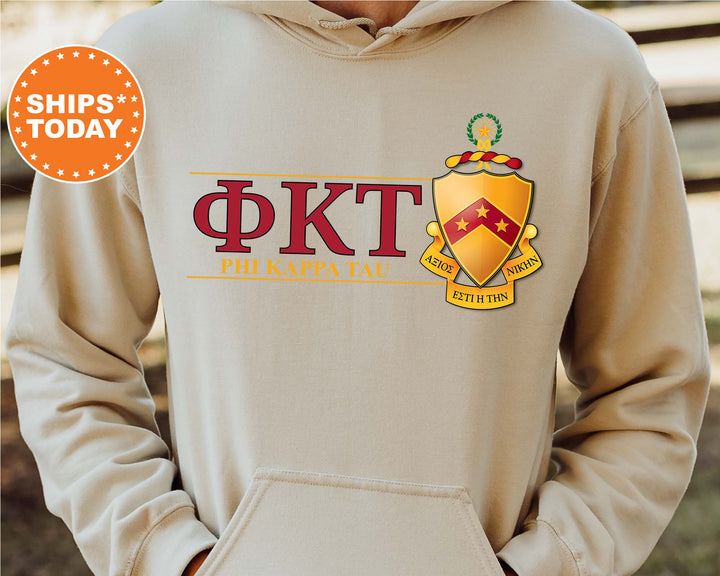 Phi Kappa Tau Timeless Symbol Fraternity Sweatshirt | Phi Tau Fraternity Crest Sweatshirt | College Crewneck | Fraternity Gift