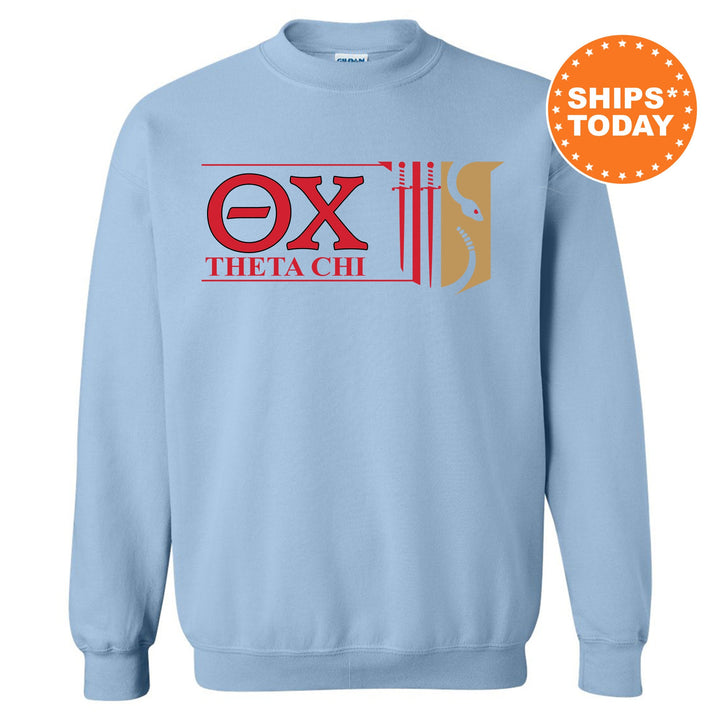Theta Chi Timeless Symbol Fraternity Sweatshirt | Theta Chi Fraternity Crest Sweatshirt | College Crewneck | Fraternity Gift