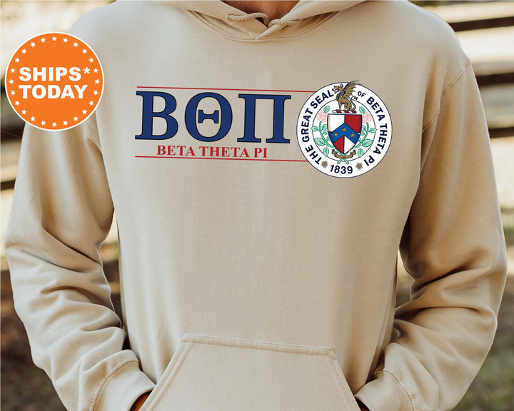 Beta Theta Pi Timeless Symbol Fraternity Sweatshirt | Beta Fraternity Crest Sweatshirt | College Crewneck | Fraternity Gift