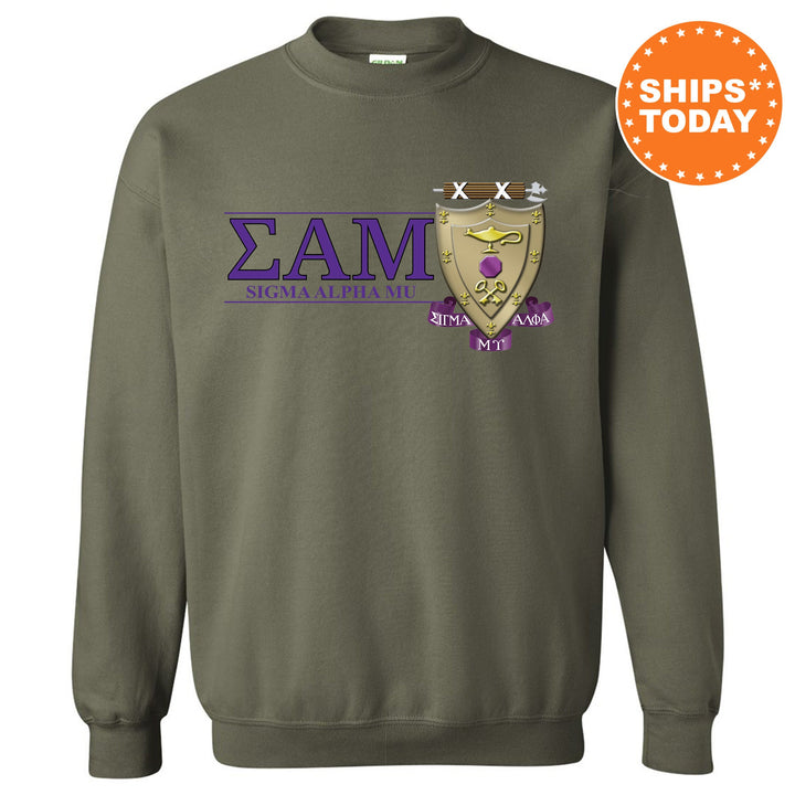 Sigma Alpha Mu Timeless Symbol Fraternity Sweatshirt | Sammy Fraternity Crest Sweatshirt | College Crewneck | Fraternity Gift