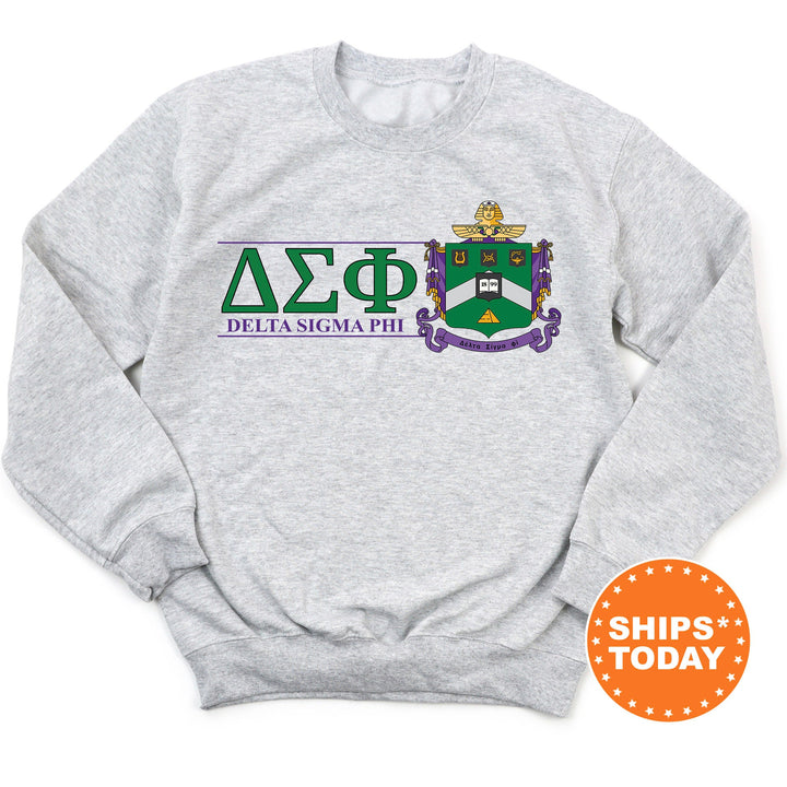 Delta Sigma Phi Timeless Symbol Fraternity Sweatshirt | Delta Sig Fraternity Crest Sweatshirt | College Crewneck | Fraternity Gift