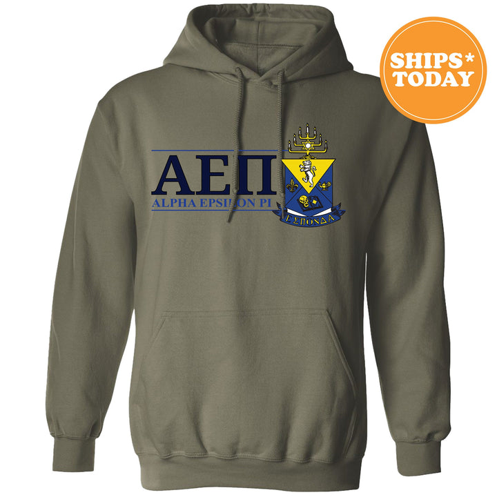 Alpha Epsilon Pi Timeless Symbol Fraternity Sweatshirt | AEPi Fraternity Crest Sweatshirt | College Crewneck | Fraternity Gift