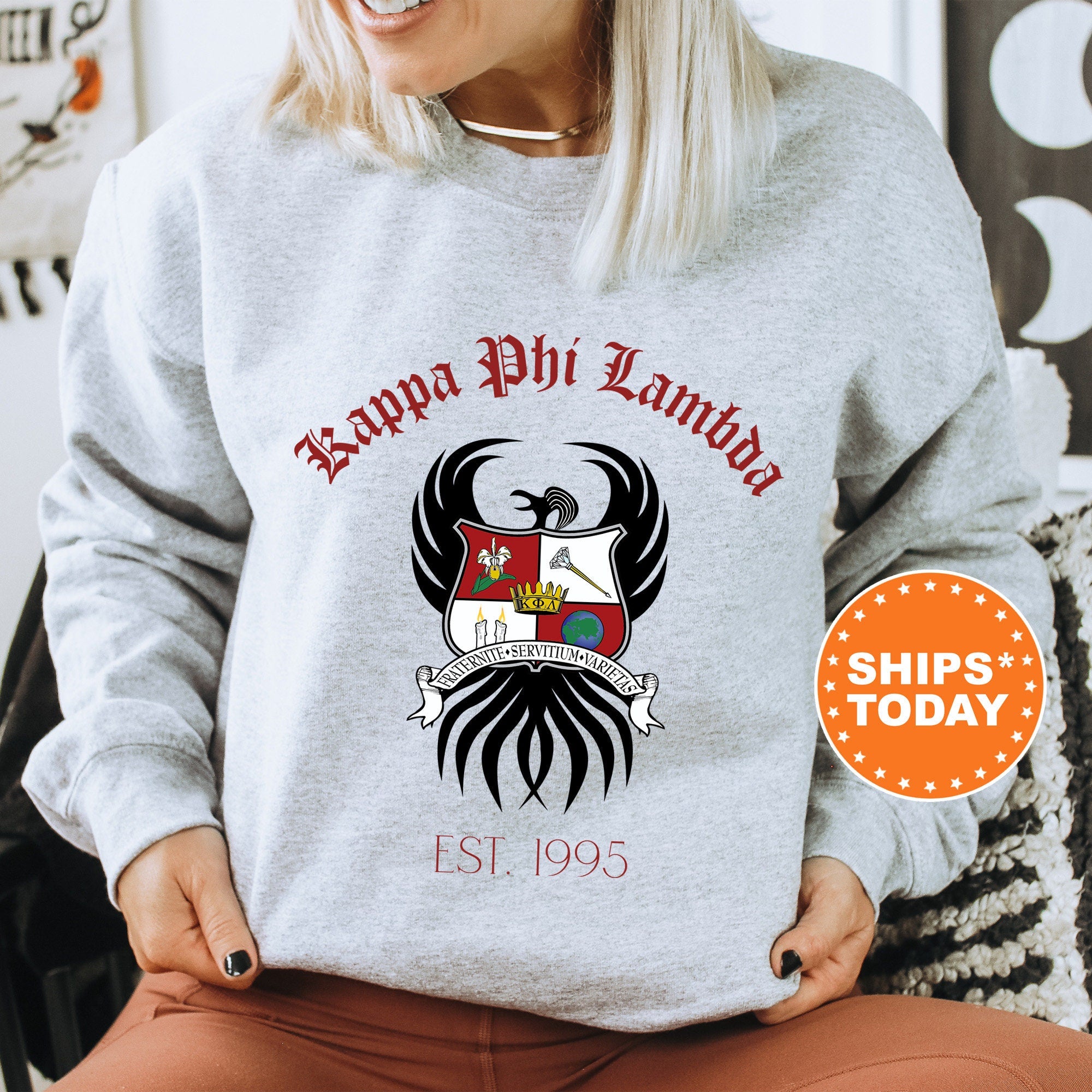Kappa Phi Lambda Royal Crest Sorority Sweatshirt | Kappas Sweatshirt ...