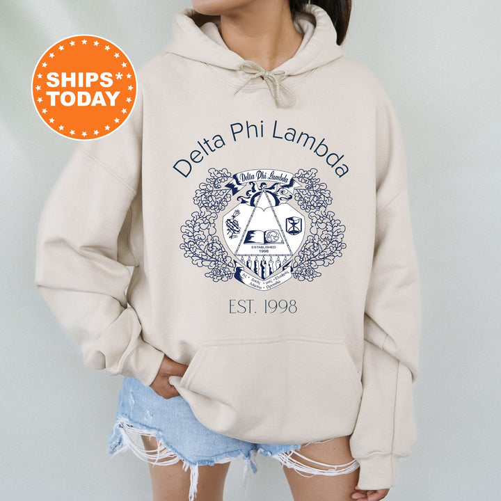 Delta Phi Lambda Royal Crest Sorority Sweatshirt | DPhiL Sweatshirt | Sorority Crewneck | Greek Life Apparel | Sorority Gift
