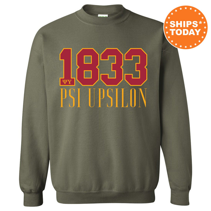Psi Upsilon Greek Bond Fraternity Sweatshirt | Psi U Sweatshirt | Fraternity Gift | Greek Letters | College Crewneck | Bid day _  15563g