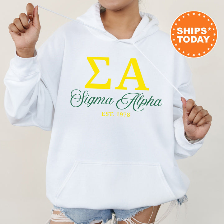 Sigma Alpha Script Sisters Sorority Sweatshirt | Sigma Alpha Sweatshirt | Greek Letters | Sorority Letters | Sorority Gift _ 14833g