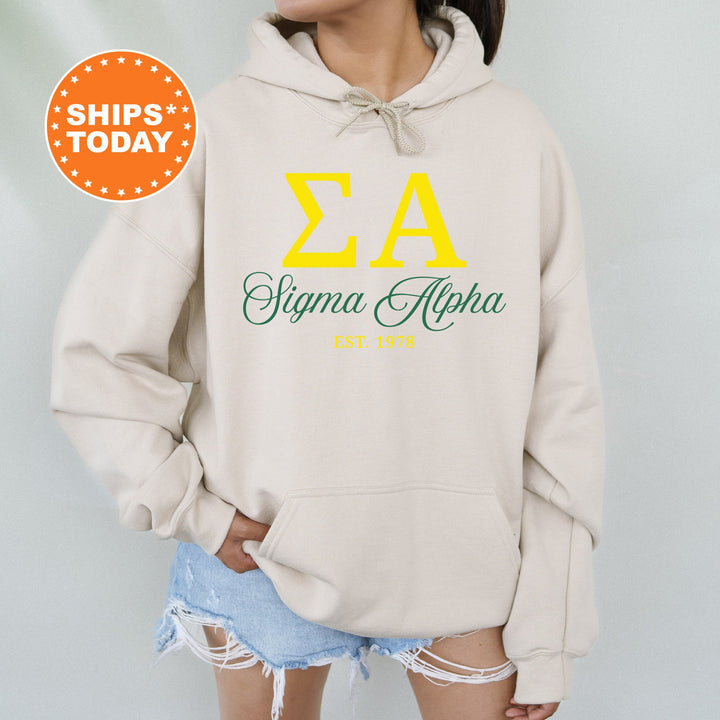 Sigma Alpha Script Sisters Sorority Sweatshirt | Sigma Alpha Sweatshirt | Greek Letters | Sorority Letters | Sorority Gift _ 14833g