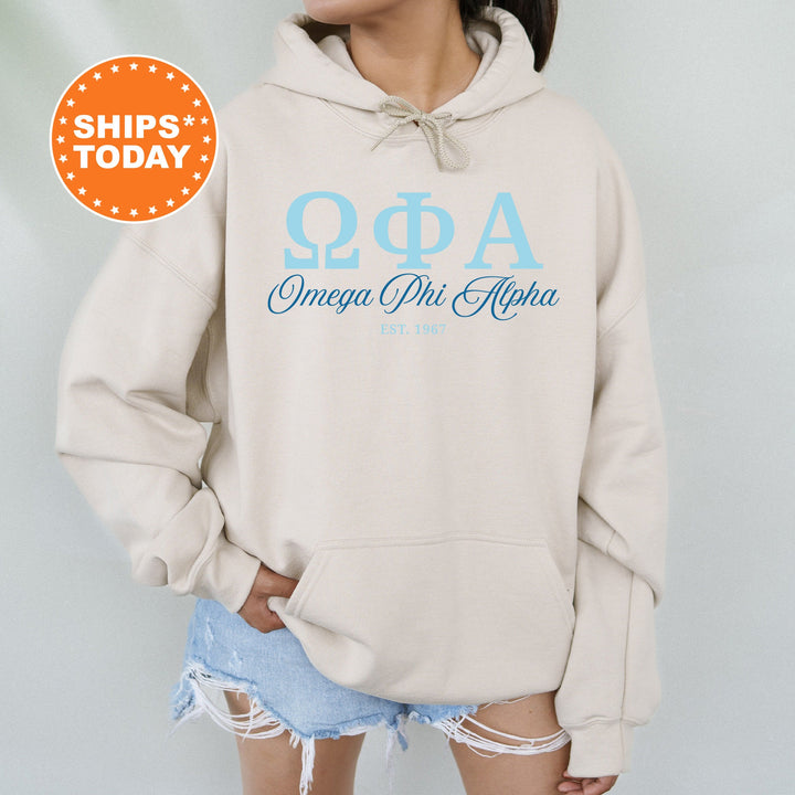 Omega Phi Alpha Script Sisters Sorority Sweatshirt | OPhiA Sweatshirt | Greek Letters | Sorority Letters | Sorority Gift _ 14830g