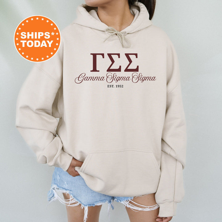 Gamma Sigma Sigma Script Sisters Sorority Sweatshirt | Gamma Sigma Sigma Sweatshirt | Greek Letters Crewneck | Greek Sweatshirt _ 14823g