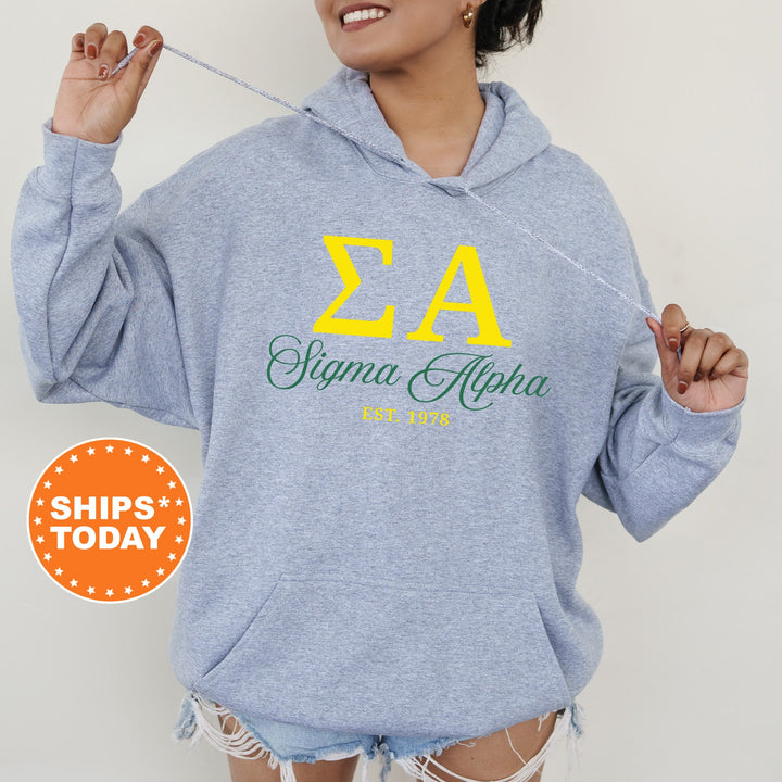 Sigma Alpha Script Sisters Sorority Sweatshirt | Sigma Alpha Sweatshirt | Greek Letters | Sorority Letters | Sorority Gift _ 14833g