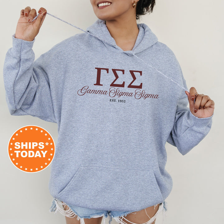 Gamma Sigma Sigma Script Sisters Sorority Sweatshirt | Gamma Sigma Sigma Sweatshirt | Greek Letters Crewneck | Greek Sweatshirt _ 14823g