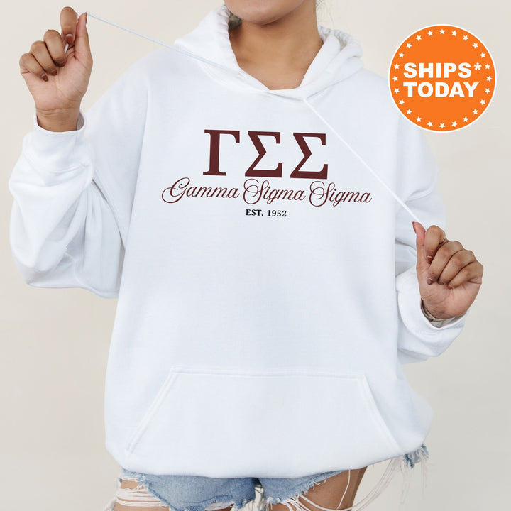 Gamma Sigma Sigma Script Sisters Sorority Sweatshirt | Gamma Sigma Sigma Sweatshirt | Greek Letters Crewneck | Greek Sweatshirt _ 14823g