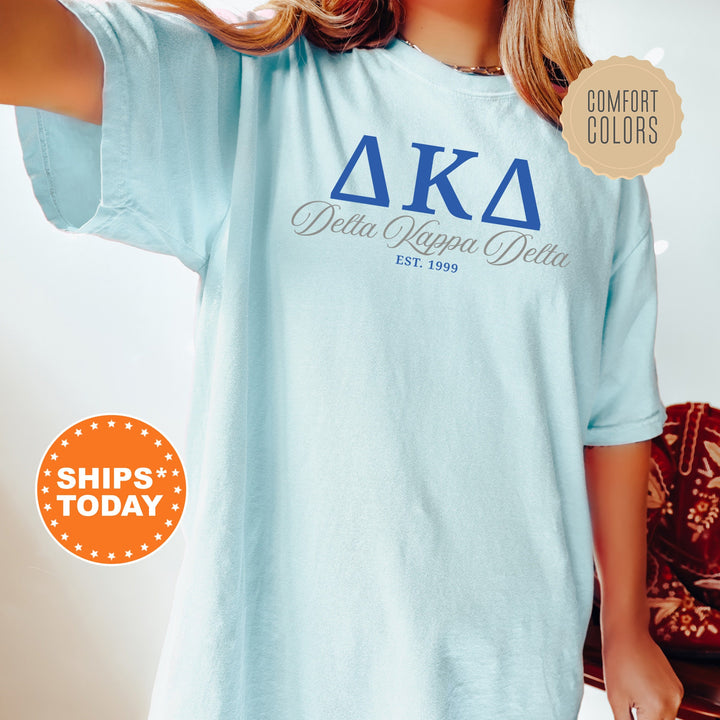 Delta Kappa Delta Script Sisters Sorority T-Shirt | Delta Kappa Delta Greek Letters Shirt | DKD Comfort Colors Tee | Sorority Merch _ 14819g