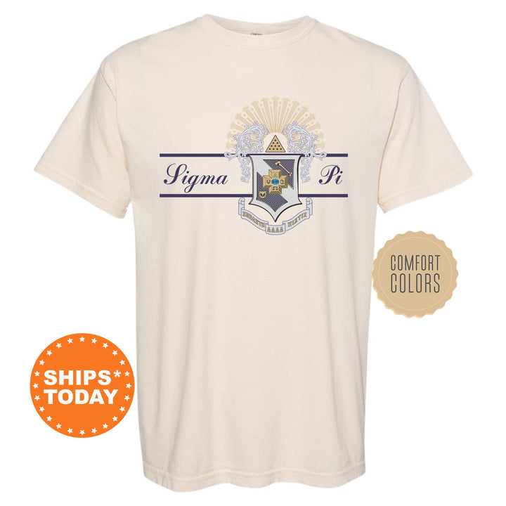 Sigma Pi Noble Seal Fraternity T-Shirt | Sigma Pi Fraternity Crest Shirt | Rush Pledge Comfort Colors Tee | Fraternity Gift _ 9803g