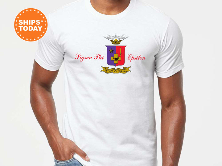 Sigma Phi Epsilon Noble Seal Fraternity T-Shirt | SigEp Fraternity Crest Shirt | Rush Pledge Comfort Colors Tee | Fraternity Gift _ 9802g
