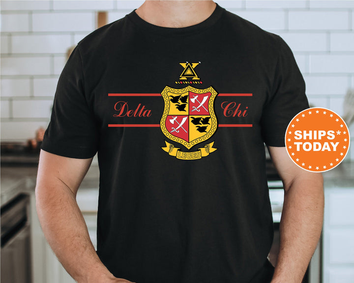 Delta Chi Noble Seal Fraternity T-Shirt | D-Chi Fraternity Crest Shirt | Rush Pledge Comfort Colors Tee | DChi Fraternity Gift _ 9784g