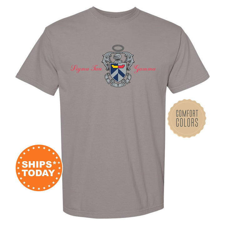 Sigma Tau Gamma Noble Seal Fraternity T-Shirt | Sig Tau Fraternity Crest Shirt | Rush Pledge Comfort Colors Tee | Fraternity Gift _ 9804g
