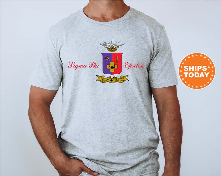 Sigma Phi Epsilon Noble Seal Fraternity T-Shirt | SigEp Fraternity Crest Shirt | Rush Pledge Comfort Colors Tee | Fraternity Gift _ 9802g