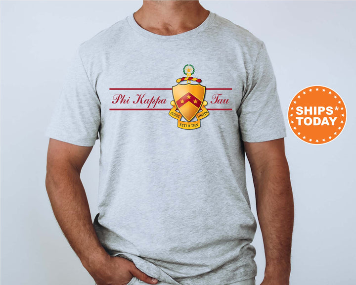 Phi Kappa Tau Noble Seal Fraternity T-Shirt | Phi Tau Fraternity Crest Shirt | Rush Pledge Comfort Colors Tee | Fraternity Gift _ 9794g
