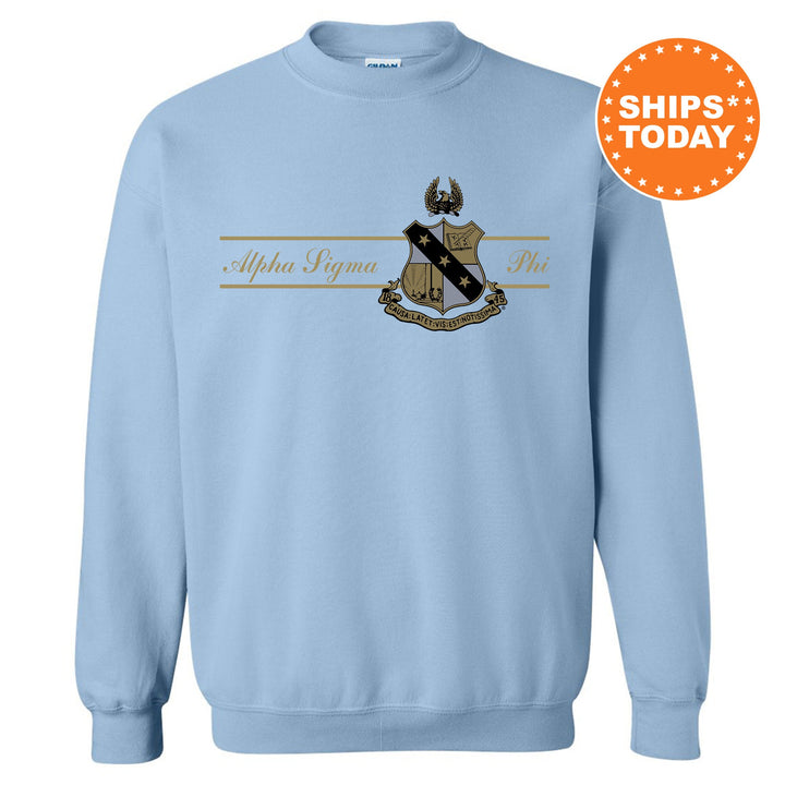 Alpha Sigma Phi Noble Seal Fraternity Sweatshirt | Alpha Sig Fraternity Crest | Rush Pledge Gift | College Crewneck | Greek Apparel _ 9780g
