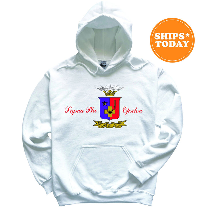 Sigma Phi Epsilon Noble Seal Fraternity Sweatshirt | SigEp Fraternity Crest | Rush Pledge Gift | College Crewneck | Greek Apparel _ 9802g