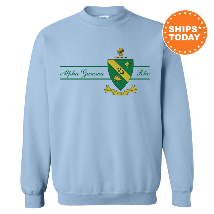 Alpha Gamma Rho Noble Seal Fraternity Sweatshirt | AGR Fraternity Crest | Rush Pledge Gift | College Crewneck | Greek Apparel _ 9779g