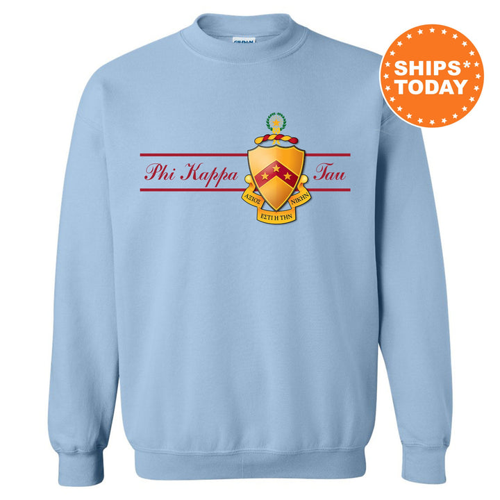 Phi Kappa Tau Noble Seal Fraternity Sweatshirt | Phi Tau Fraternity Crest | Rush Pledge Gift | College Crewneck | Greek Apparel _ 9794g