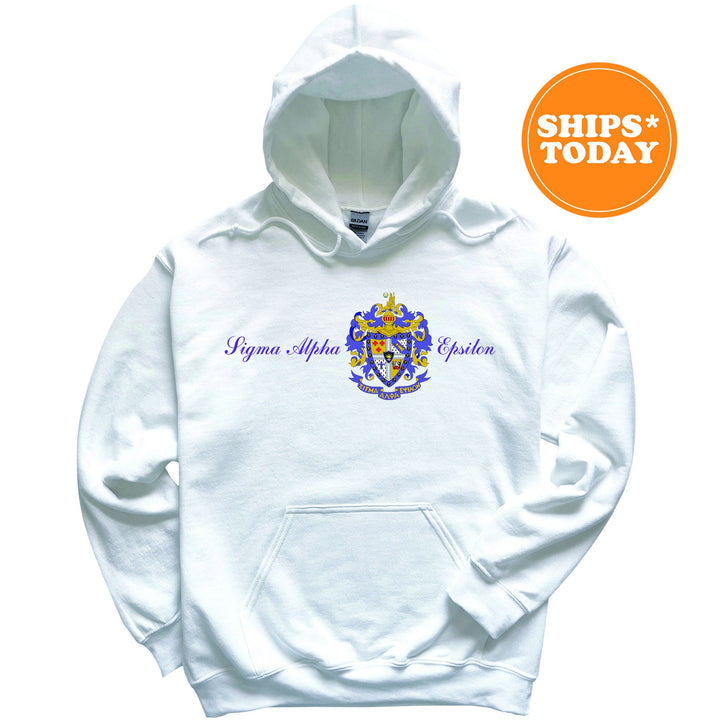 Sigma Alpha Epsilon Noble Seal Fraternity Sweatshirt | SAE Fraternity Crest | Rush Pledge Gift | College Crewneck | Greek Apparel _ 9798g