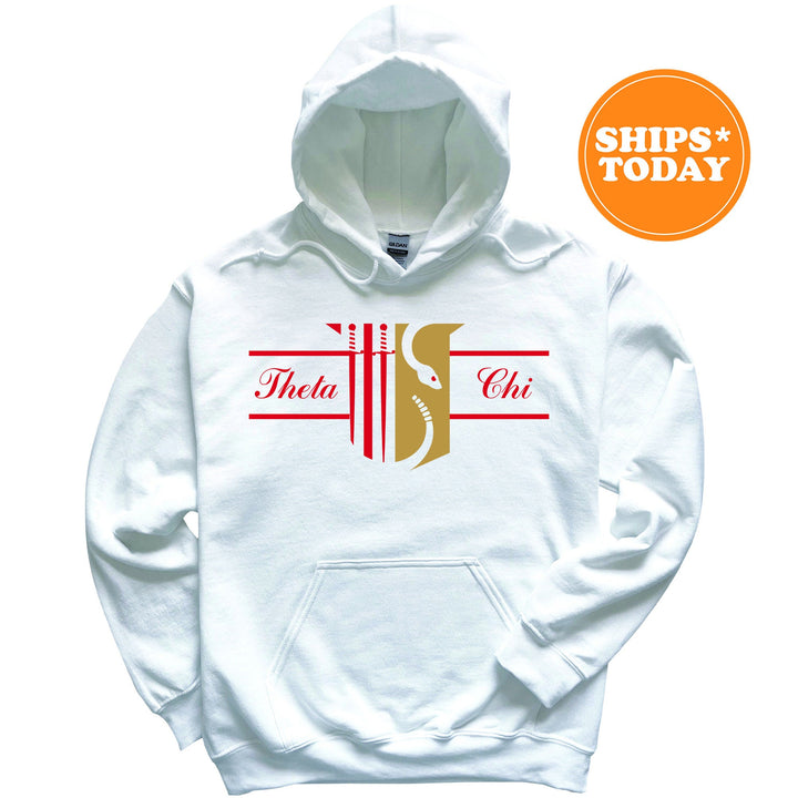 Theta Chi Noble Seal Fraternity Sweatshirt | Theta Chi Fraternity Crest | Rush Pledge Gift | College Crewneck | Greek Apparel _ 9806g