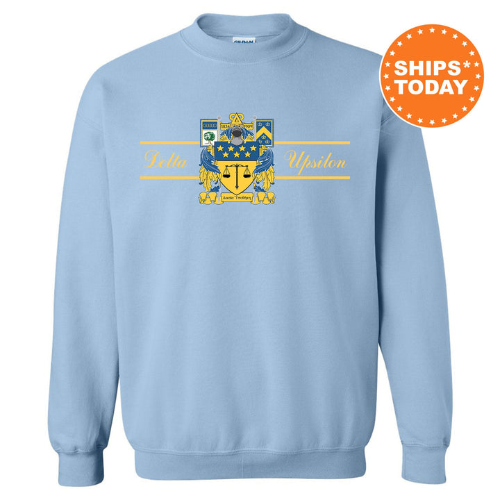 Delta Upsilon Noble Seal Fraternity Sweatshirt | DU Fraternity Crest | Rush Pledge Gift | College Crewneck | Greek Apparel _ 9787g