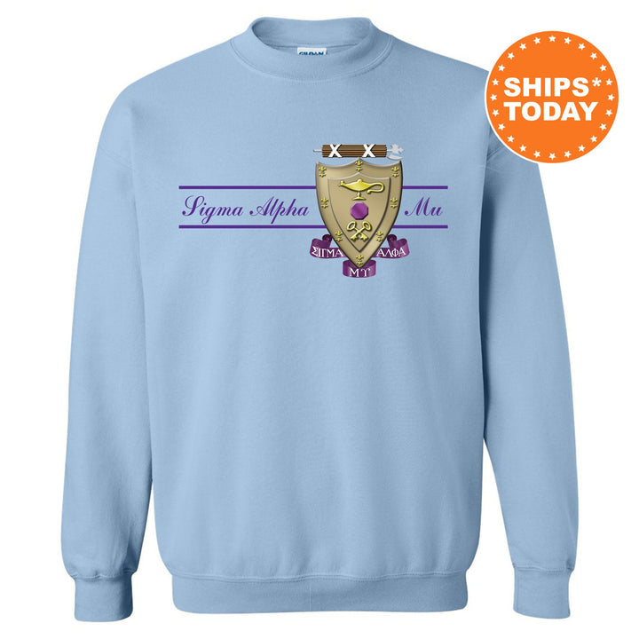 Sigma Alpha Mu Noble Seal Fraternity Sweatshirt | Sammy Fraternity Crest | Rush Pledge Gift | College Crewneck | Greek Apparel _ 9799g