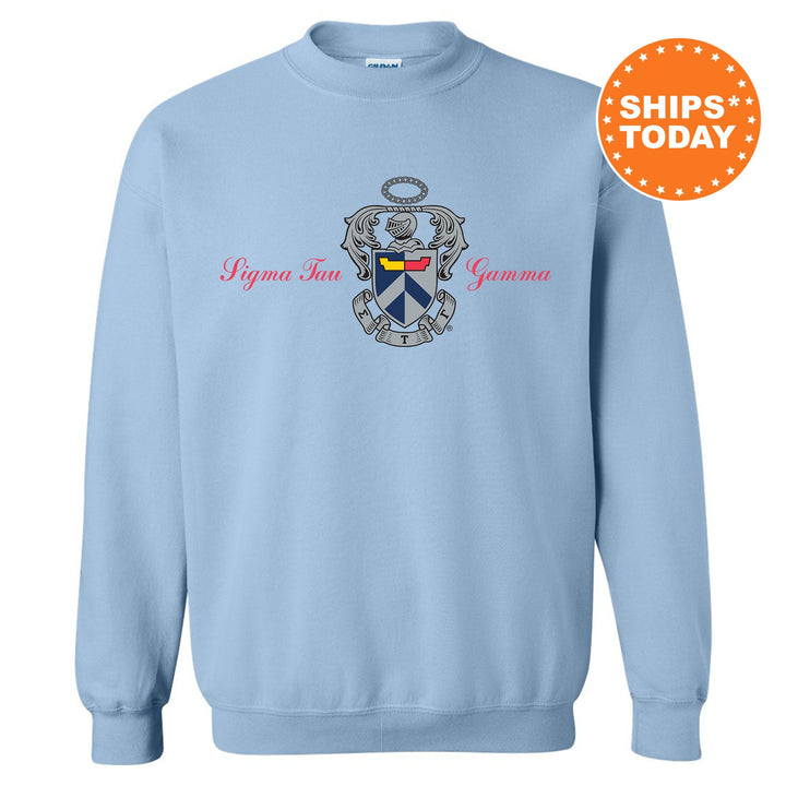Sigma Tau Gamma Noble Seal Fraternity Sweatshirt | Sig Tau Fraternity Crest | Rush Pledge Gift | College Crewneck | Greek Apparel _ 9804g