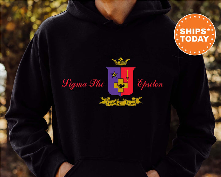 Sigma Phi Epsilon Noble Seal Fraternity Sweatshirt | SigEp Fraternity Crest | Rush Pledge Gift | College Crewneck | Greek Apparel _ 9802g