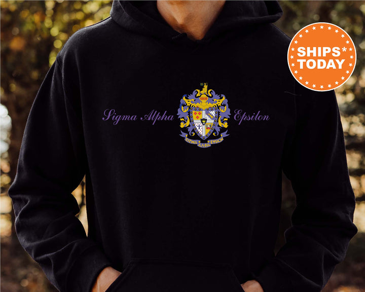 Sigma Alpha Epsilon Noble Seal Fraternity Sweatshirt | SAE Fraternity Crest | Rush Pledge Gift | College Crewneck | Greek Apparel _ 9798g