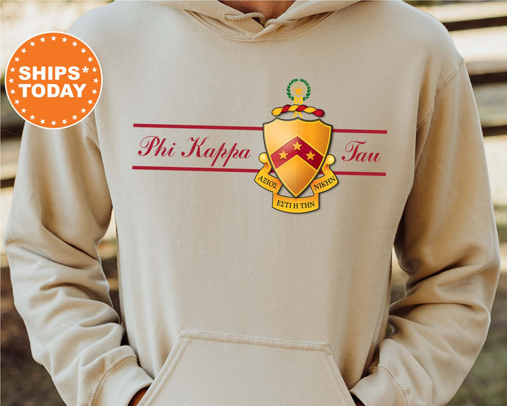 Phi Kappa Tau Noble Seal Fraternity Sweatshirt | Phi Tau Fraternity Crest | Rush Pledge Gift | College Crewneck | Greek Apparel _ 9794g