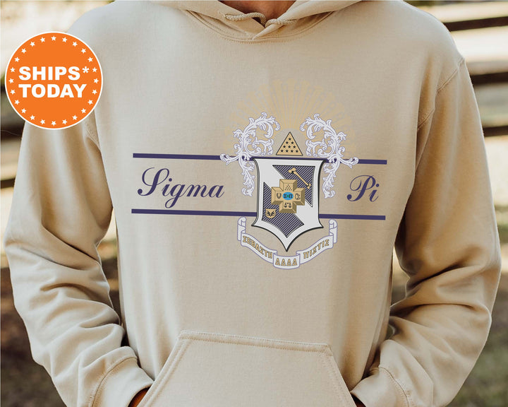 Sigma Pi Noble Seal Fraternity Sweatshirt | Sigma Pi Fraternity Crest | Rush Pledge Gift | College Crewneck | Greek Apparel _ 9803g