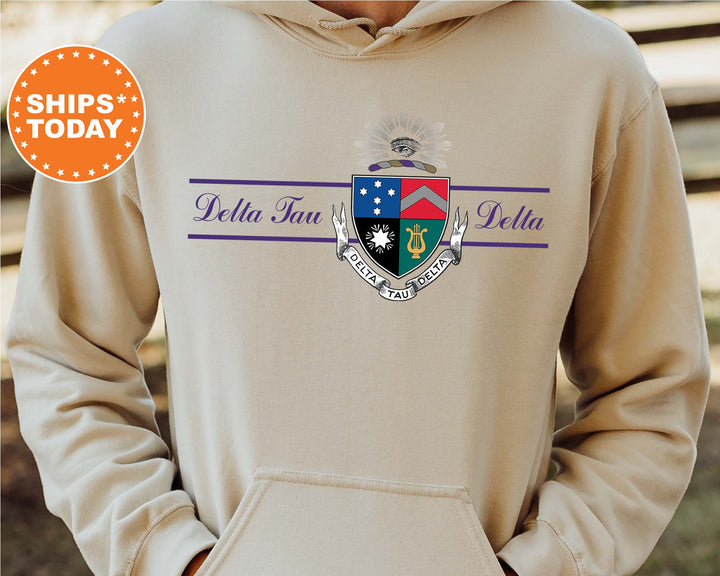 Delta Tau Delta Noble Seal Fraternity Sweatshirt | Delt Fraternity Crest | Rush Pledge Gift | College Crewneck | DTD Greek Apparel _ 9786g