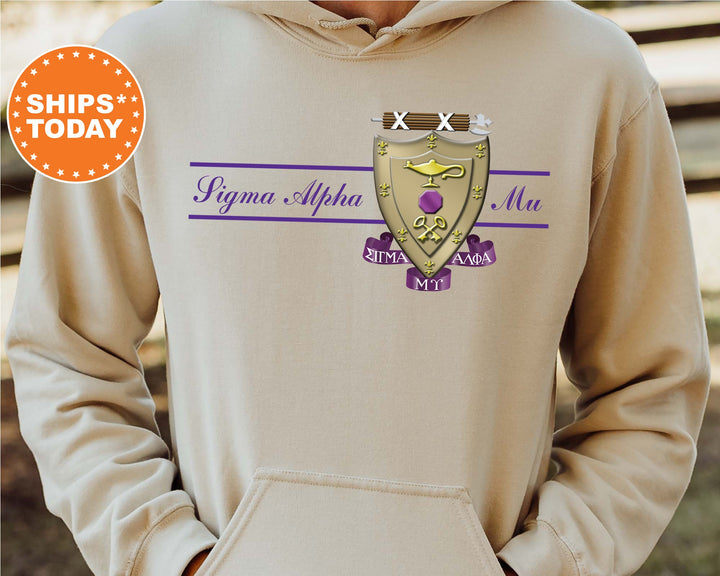Sigma Alpha Mu Noble Seal Fraternity Sweatshirt | Sammy Fraternity Crest | Rush Pledge Gift | College Crewneck | Greek Apparel _ 9799g