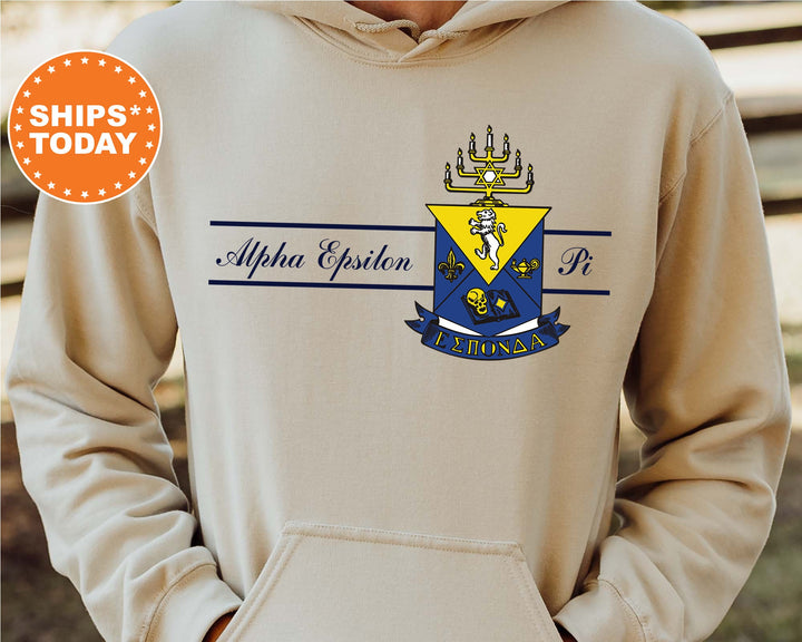 Alpha Epsilon Pi Noble Seal Fraternity Sweatshirt | AEPi Fraternity Crest | Rush Pledge Gift | College Crewneck | Greek Apparel _ 9778g