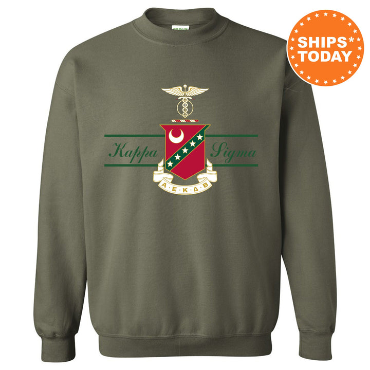 Kappa Sigma Noble Seal Fraternity Sweatshirt | Kappa Sig Fraternity Crest | Rush Pledge Gift | College Crewneck | Greek Apparel _ 9789g