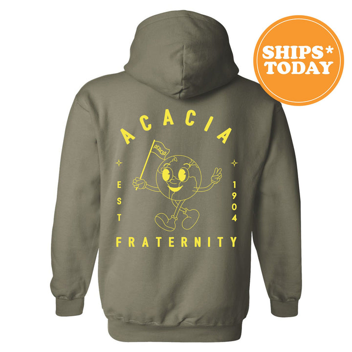 Acacia World Flag Fraternity Sweatshirt | Acacia Sweatshirt | Fraternity Crewneck | College Greek Apparel | Fraternity Gift _ 15571g