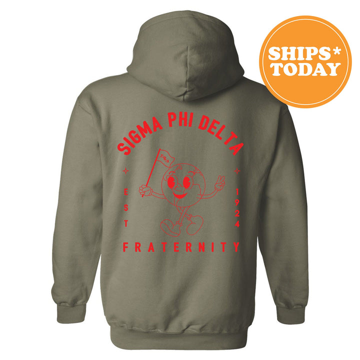 Sigma Phi Delta World Flag Fraternity Sweatshirt | Sigma Phi Delta Sweatshirt | Fraternity Crewneck | College Greek Apparel _ 15597g