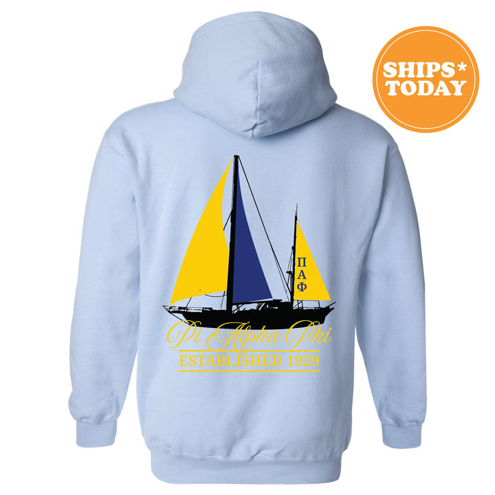 Pi Alpha Phi Black Boat Fraternity Sweatshirt | PAPhi Sweatshirt | Fraternity Crewneck | Bid Day Gift | Custom Greek Apparel _ 15622g