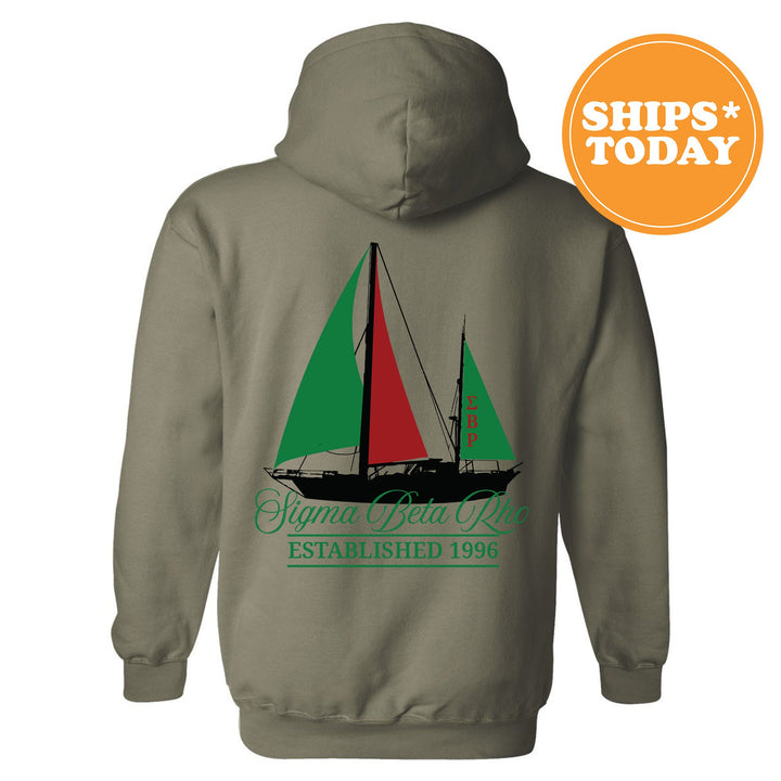 Sigma Beta Rho Black Boat Fraternity Sweatshirt | SigRho Sweatshirt | Fraternity Crewneck | Bid Day Gift | Custom Greek Apparel _ 15626g