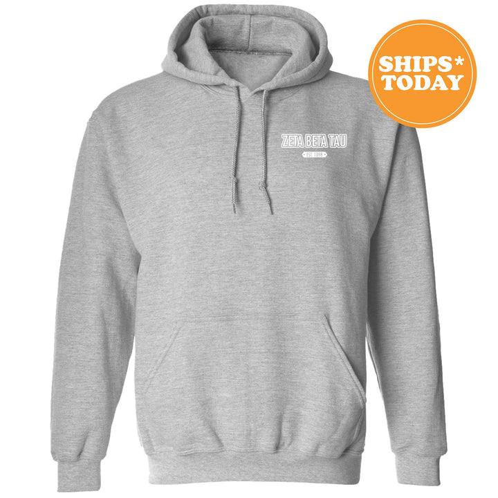 Zeta Beta Tau Snow Year Fraternity Sweatshirt | Zeta Beta Tau Left Chest Print Sweatshirt | Fraternity Gift | College Greek Apparel _ 17901g