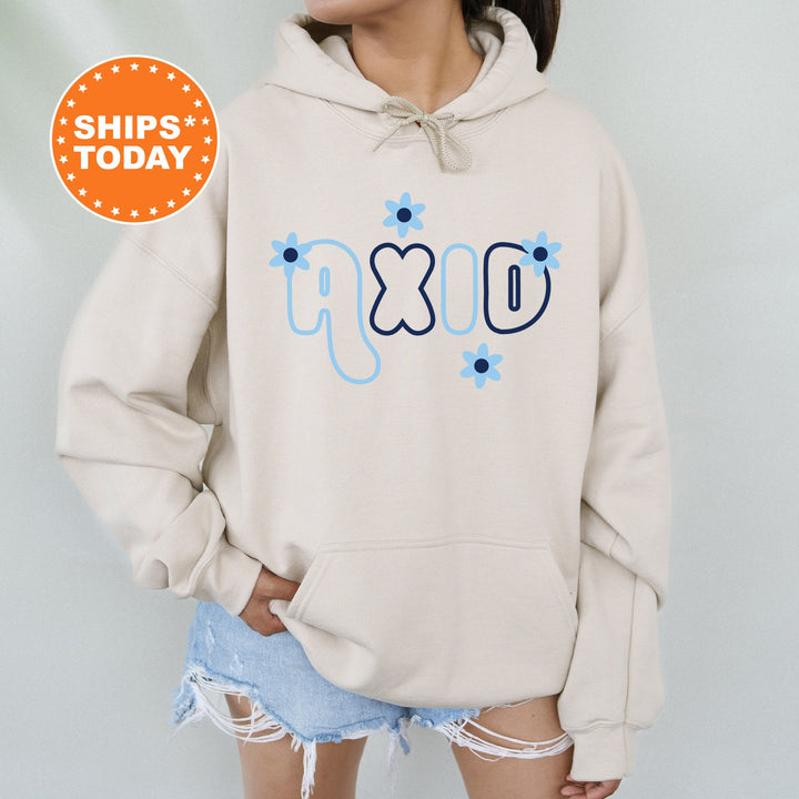 Alpha Xi Delta Greek Blossom Sorority Sweatshirt | AXID Sorority Crewneck | Big Little Recruitment Gift | Alpha Xi Sorority Merch _ 16596g